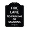 Signmission Michigan Fire Lane No Parking or Standing Heavy-Gauge Aluminum Sign, 24" x 18", BW-1824-23876 A-DES-BW-1824-23876 - alternate 1